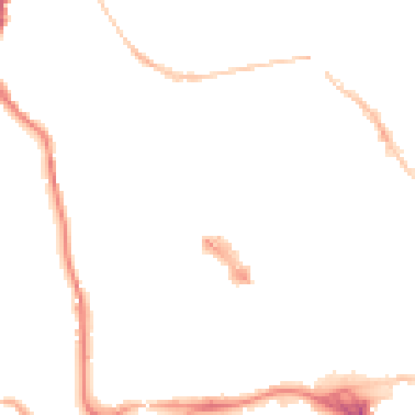 Night-time road noise heatmap for EX4 3ER