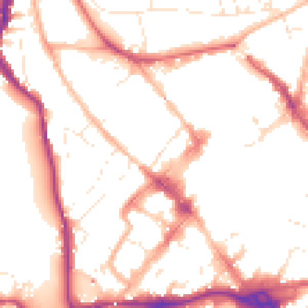 Daytime road noise heatmap for EX4 3ES