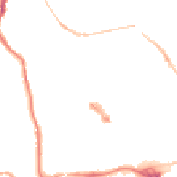 Night-time road noise heatmap for EX4 3ES