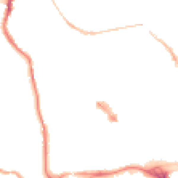 Night-time road noise heatmap for EX4 3ET