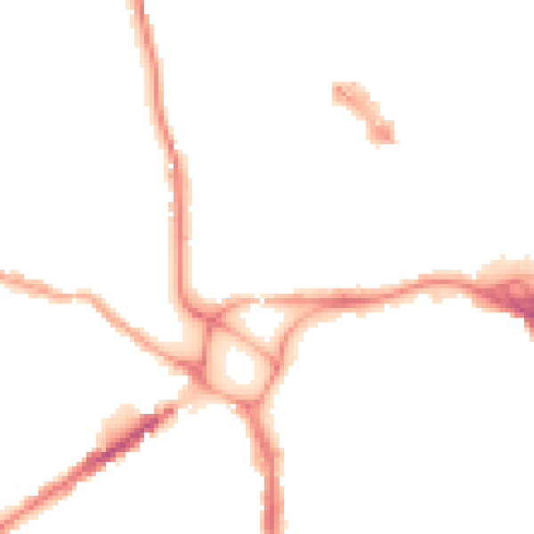 Night-time road noise heatmap for EX4 3FN
