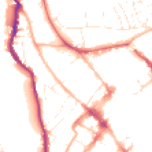 Daytime road noise heatmap for EX4 3RA