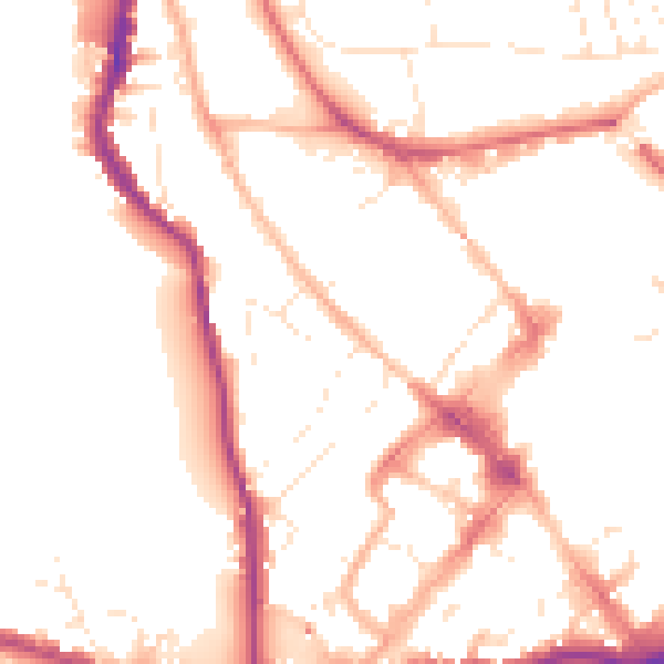 Daytime road noise heatmap for EX4 3RE