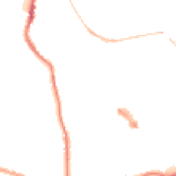 Night-time road noise heatmap for EX4 3RE