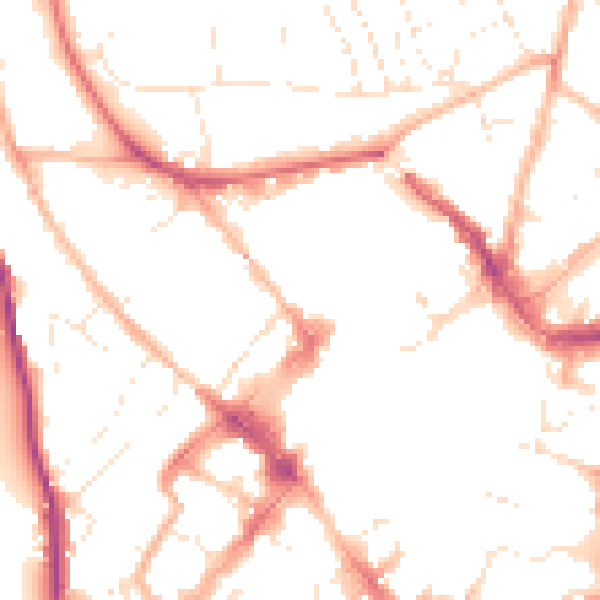 Daytime road noise heatmap for EX4 3SA