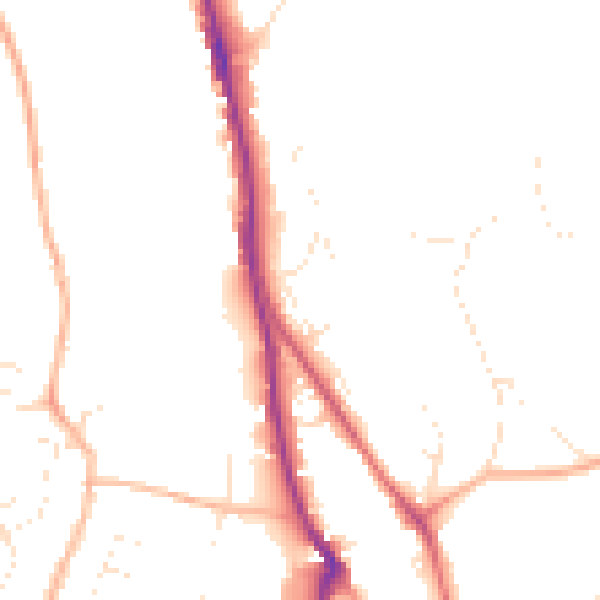 Daytime road noise heatmap for EX4 4AF