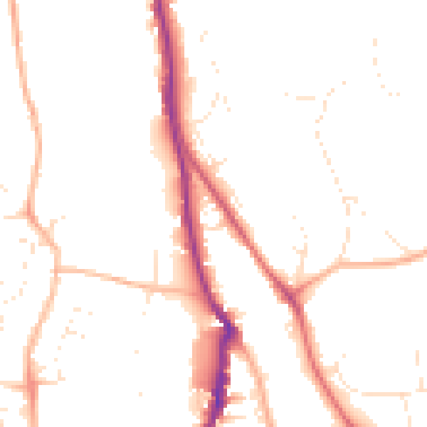Daytime road noise heatmap for EX4 4AG