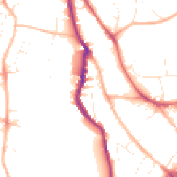 Daytime road noise heatmap for EX4 4BJ