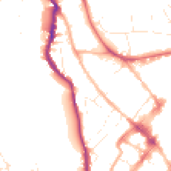 Daytime road noise heatmap for EX4 4DA