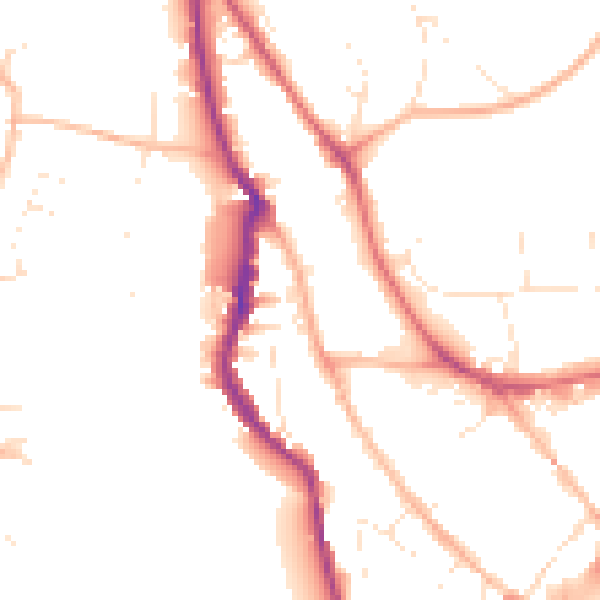 Daytime road noise heatmap for EX4 4DE