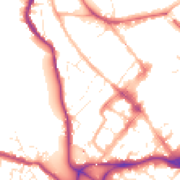 Daytime road noise heatmap for EX4 4EH