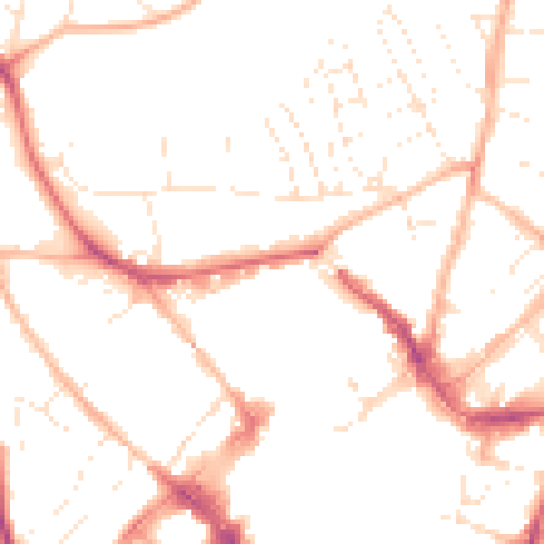 Daytime road noise heatmap for EX4 4HL