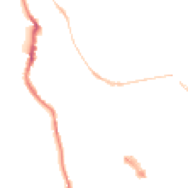 Night-time road noise heatmap for EX4 4JJ