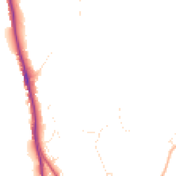 Daytime road noise heatmap for EX4 4JR