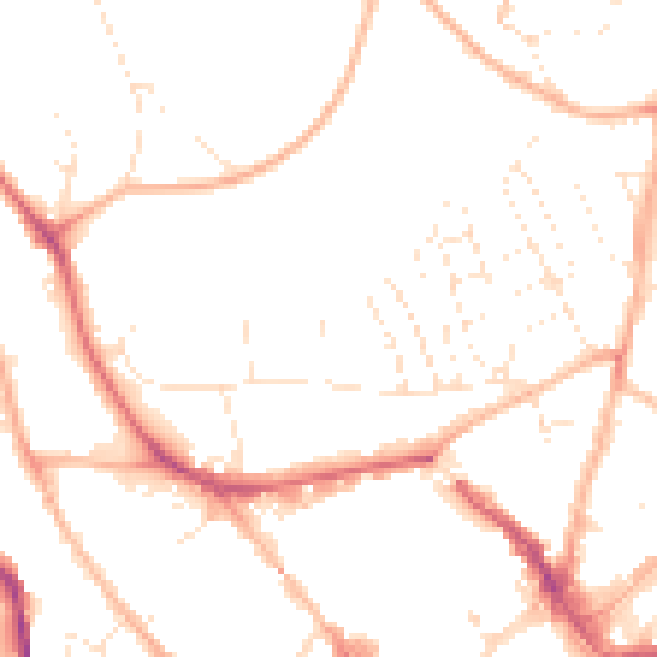 Daytime road noise heatmap for EX4 4JW