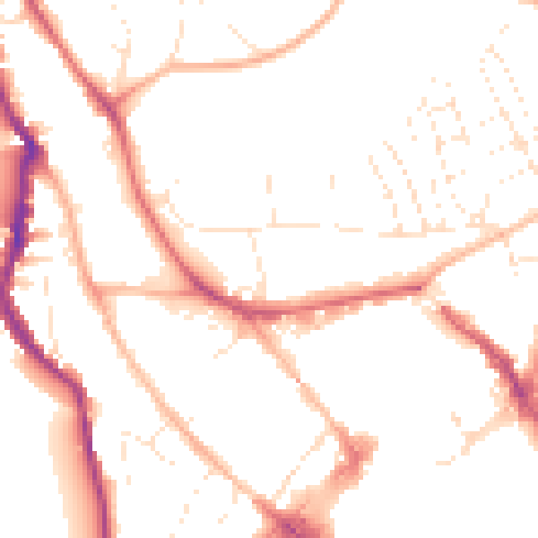Daytime road noise heatmap for EX4 4LL