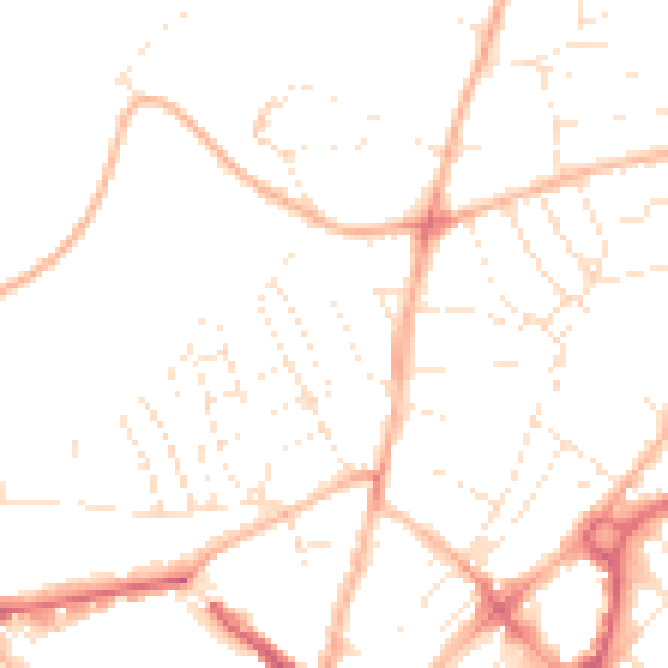 Daytime road noise heatmap for EX4 4SD