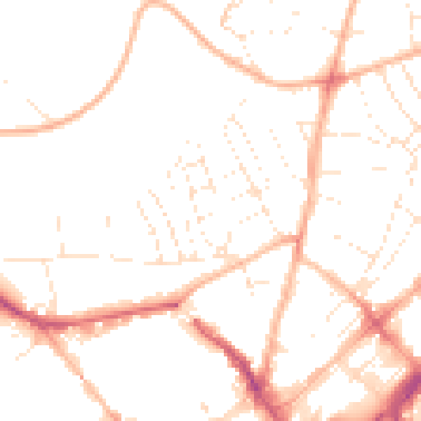 Daytime road noise heatmap for EX4 4UY