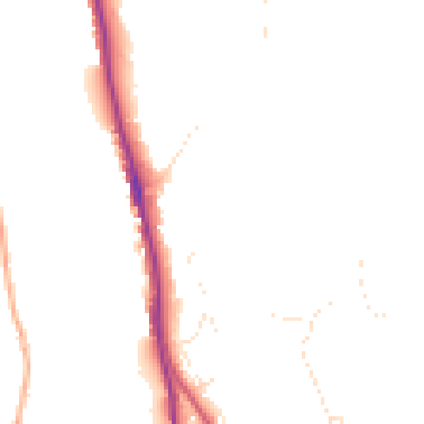 Daytime road noise heatmap for EX4 4XA