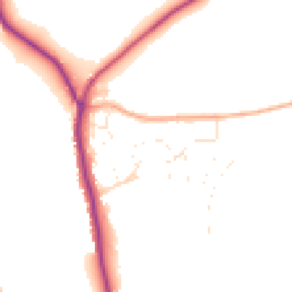 Daytime road noise heatmap for EX4 5AR