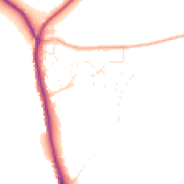 Daytime road noise heatmap for EX4 5AT