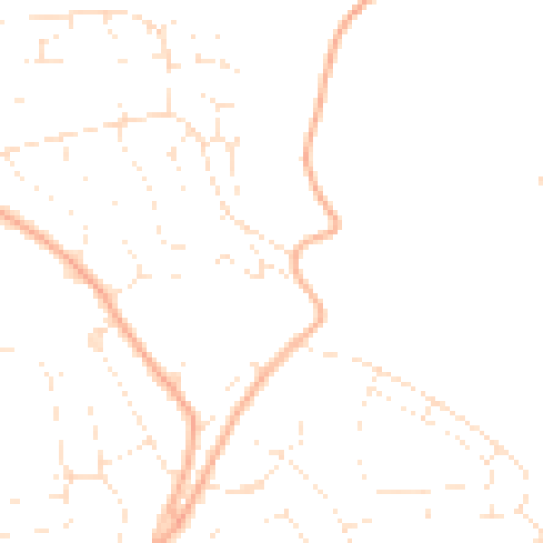 Daytime road noise heatmap for EX4 5BY