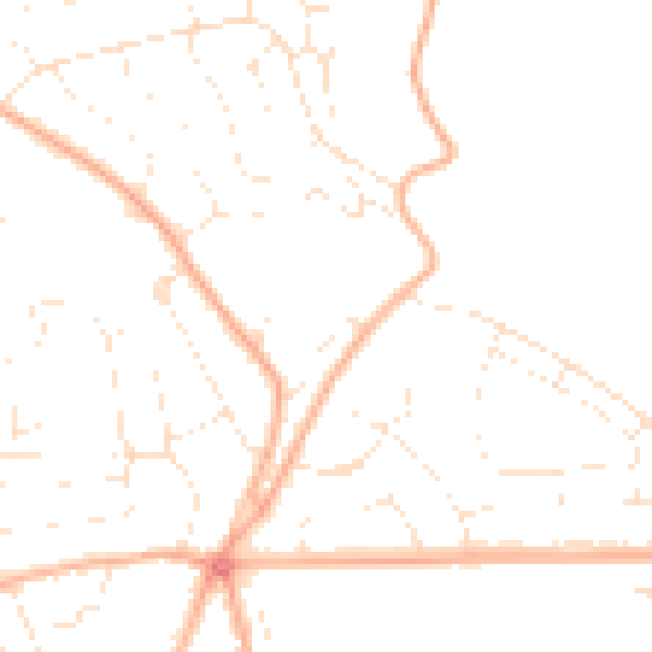 Daytime road noise heatmap for EX4 5EJ