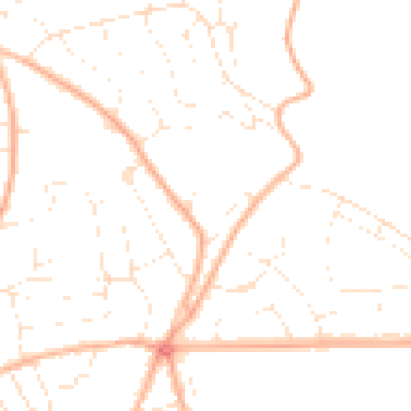 Daytime road noise heatmap for EX4 5EN