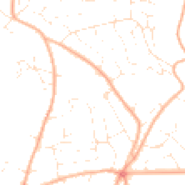 Daytime road noise heatmap for EX4 5ES