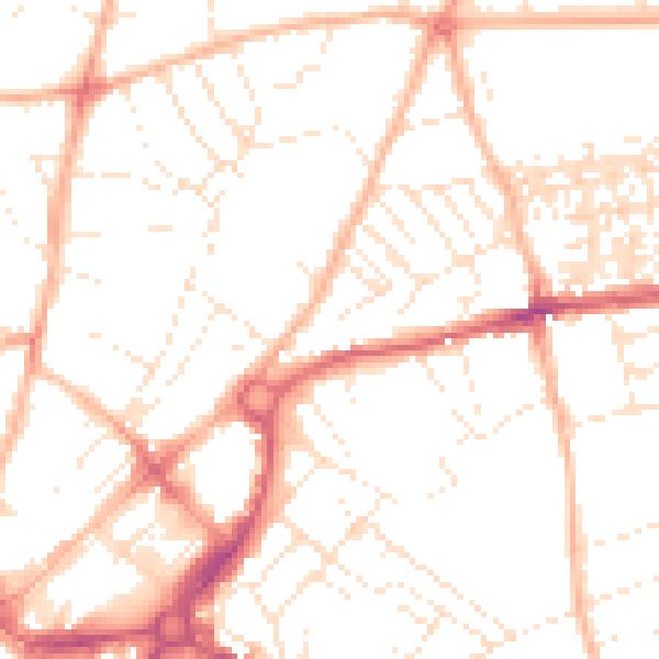 Daytime road noise heatmap for EX4 6BS