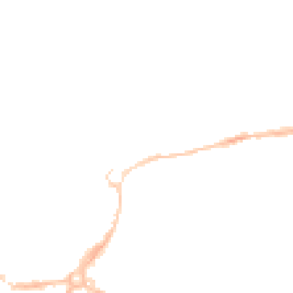 Night-time road noise heatmap for EX4 6BS