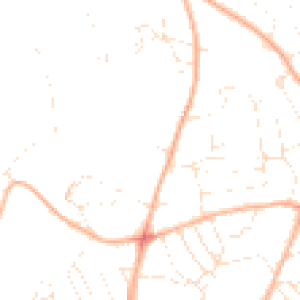 Daytime road noise heatmap for EX4 6DN