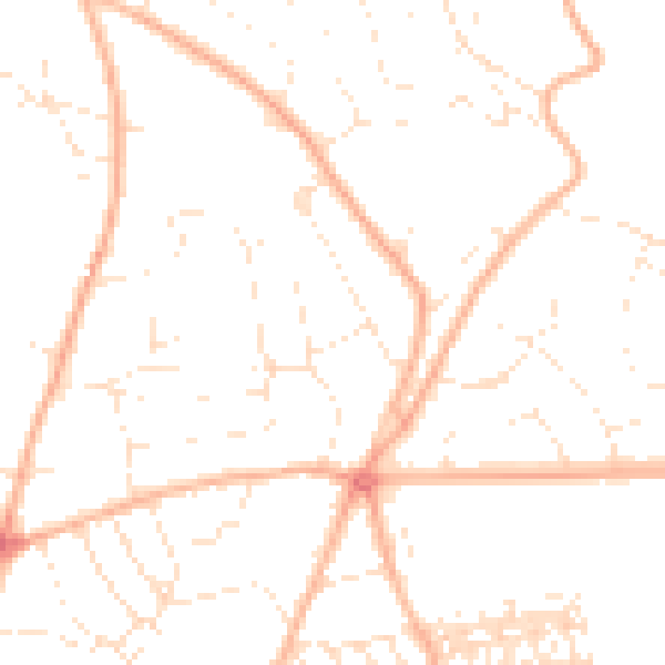 Daytime road noise heatmap for EX4 6EP