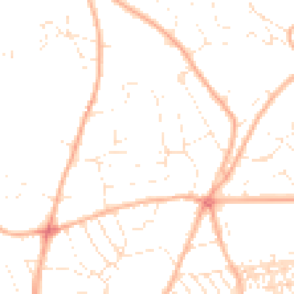 Daytime road noise heatmap for EX4 6EX