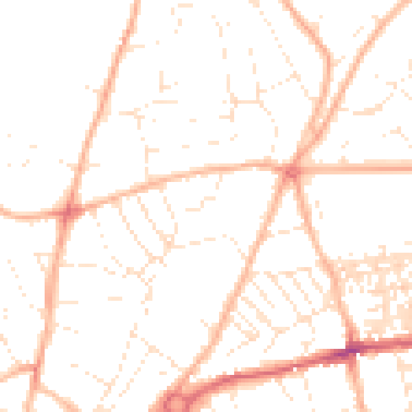 Daytime road noise heatmap for EX4 6HR