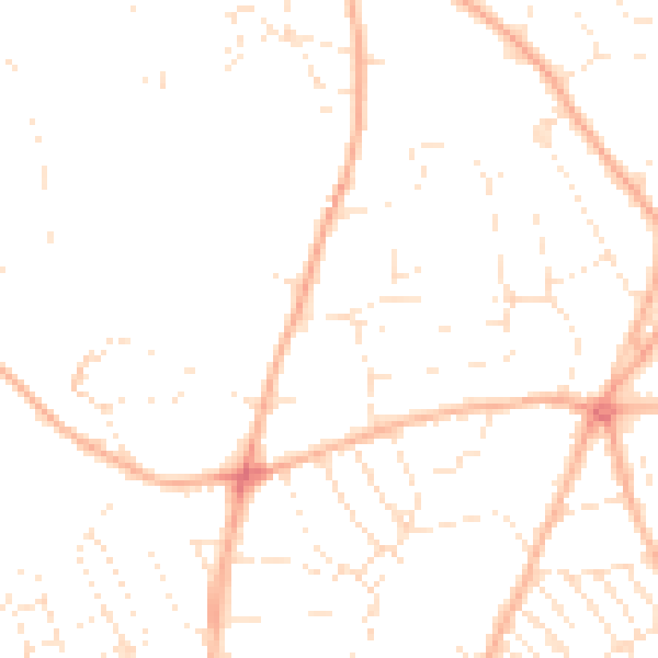 Daytime road noise heatmap for EX4 6JW