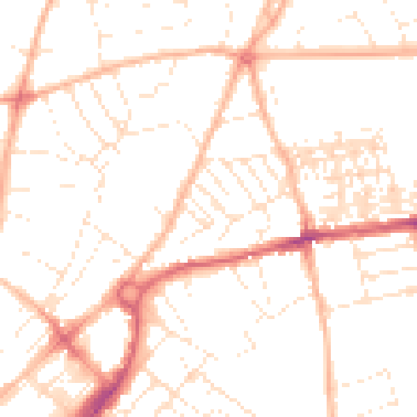 Daytime road noise heatmap for EX4 6LH