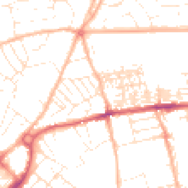 Daytime road noise heatmap for EX4 6LR