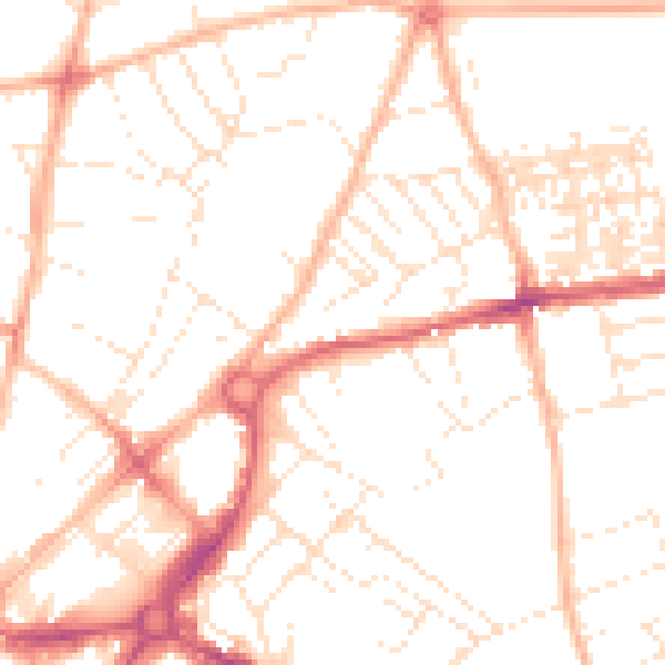 Daytime road noise heatmap for EX4 6SP