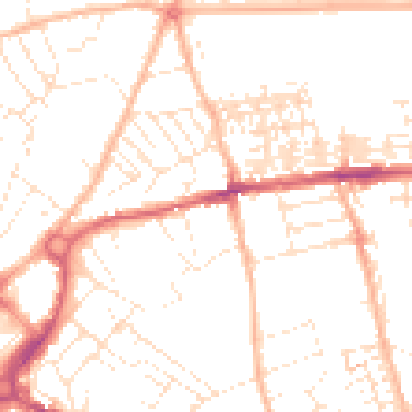 Daytime road noise heatmap for EX4 6TB