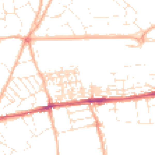 Daytime road noise heatmap for EX4 7AS