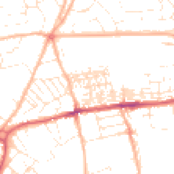 Daytime road noise heatmap for EX4 7AX