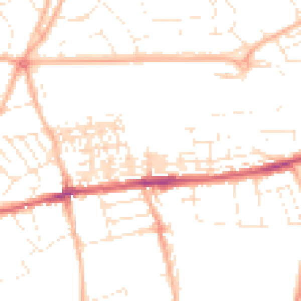 Daytime road noise heatmap for EX4 7BG