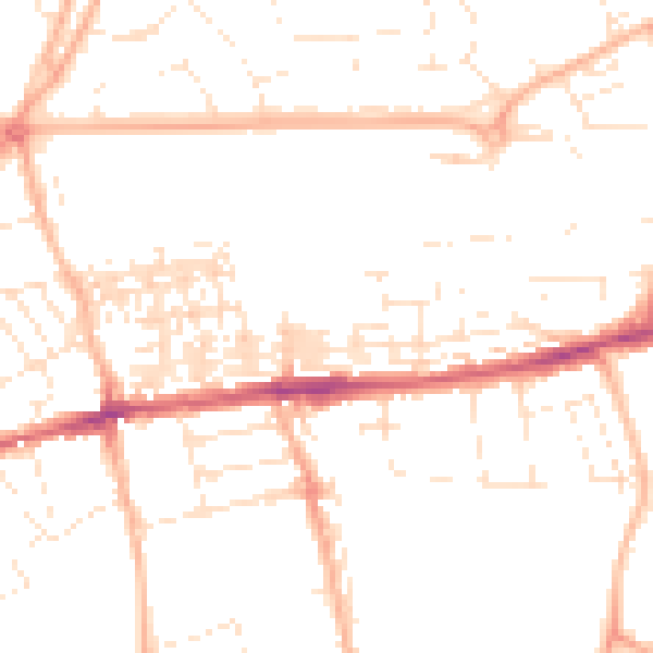 Daytime road noise heatmap for EX4 7BR