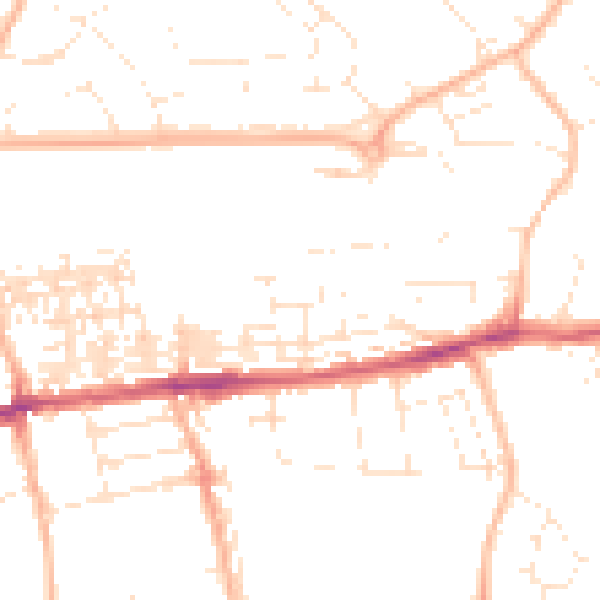 Daytime road noise heatmap for EX4 7BS