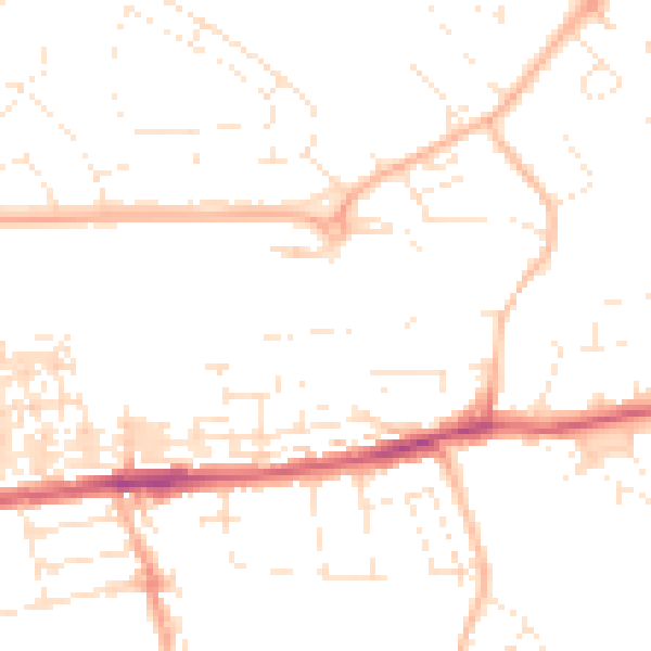 Daytime road noise heatmap for EX4 7BX