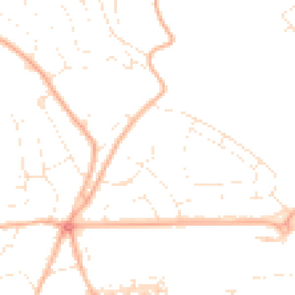 Daytime road noise heatmap for EX4 7DL