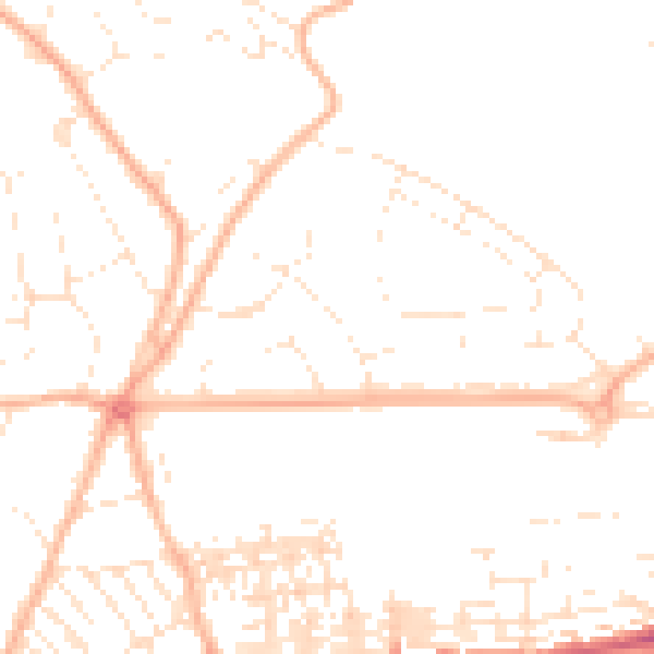 Daytime road noise heatmap for EX4 7DQ