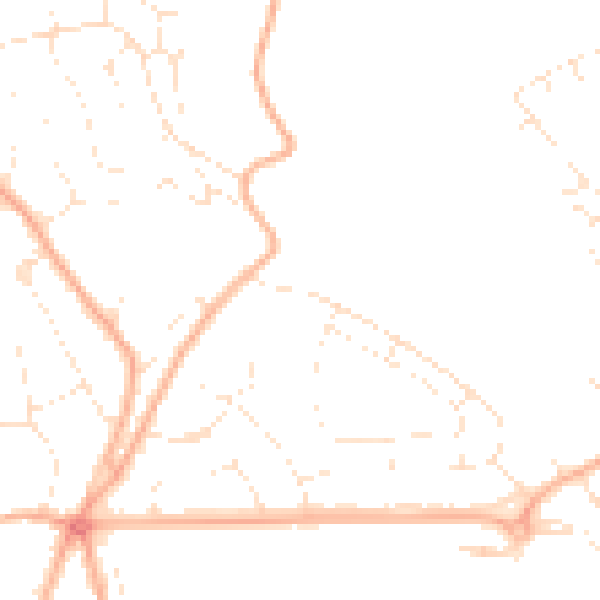Daytime road noise heatmap for EX4 7DS