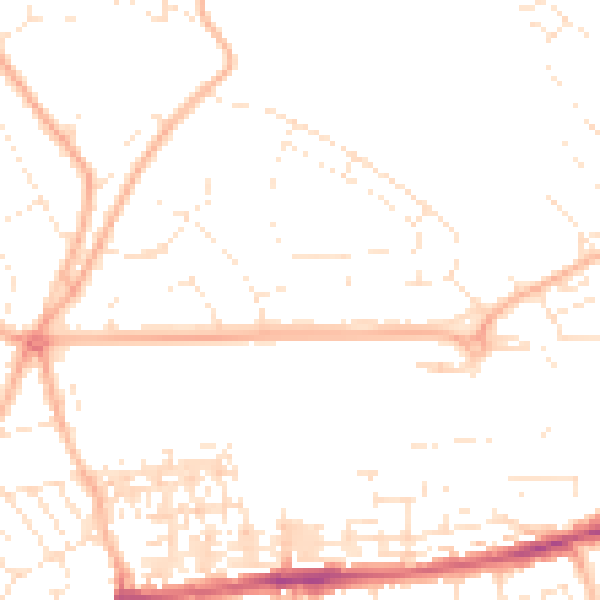 Daytime road noise heatmap for EX4 7EA